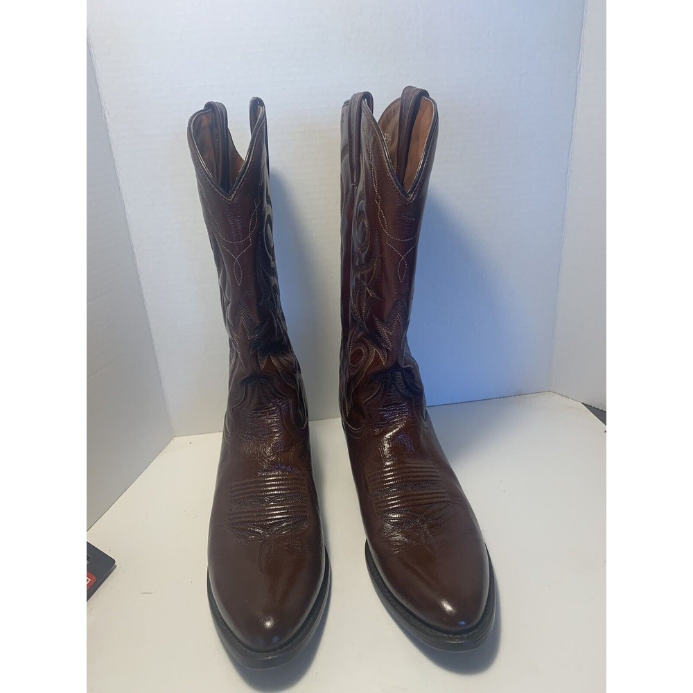 Dan Post Cowboy Boots Men's Size 9.5 D Brown Leather DP 2111 R
